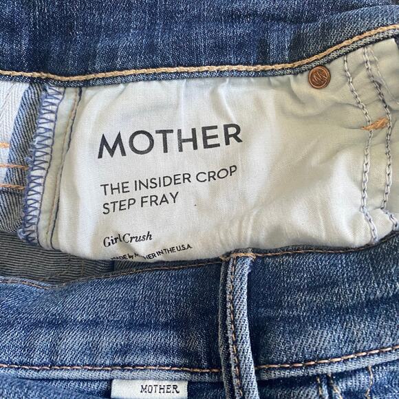Mother The Insider Crop Step Fray in Girl Crush Size 25 - Picture 4 of 4